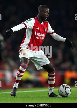 Nicolas Pepe d'Arsenal en action lors du quart de finale de la Carabao Cup au stade Emirates, Londres.Date de la photo: Mardi 21 décembre 2021. Banque D'Images