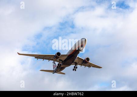 Aeroflot Airbus A330 enregistrement VQ-BBE.Décollage ou atterrissage en avion à l'aéroport international de Sheremetyevo.Transport aérien.Tourisme et Voyage concept Banque D'Images