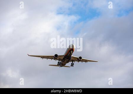 Aeroflot Airbus A330 enregistrement VQ-BBE.Décollage ou atterrissage en avion à l'aéroport international de Sheremetyevo.Transport aérien.Tourisme et Voyage concept Banque D'Images