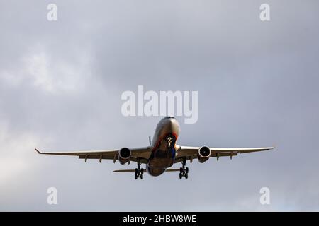 Aeroflot Airbus A330 enregistrement VQ-BBE.Décollage ou atterrissage en avion à l'aéroport international de Sheremetyevo.Transport aérien.Tourisme et Voyage concept Banque D'Images