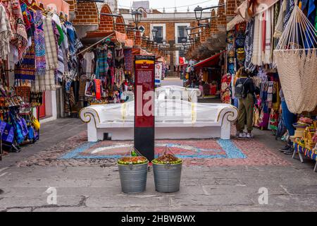 Marchés traditionnels dans la ville de Puebla, Mexique Banque D'Images