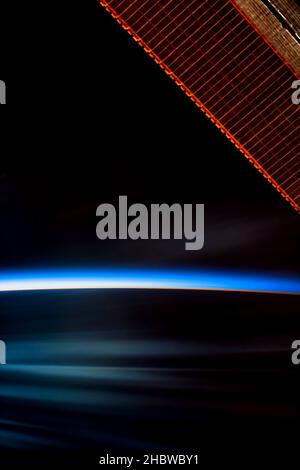 La planète Terre de nuit de l'espace Banque D'Images