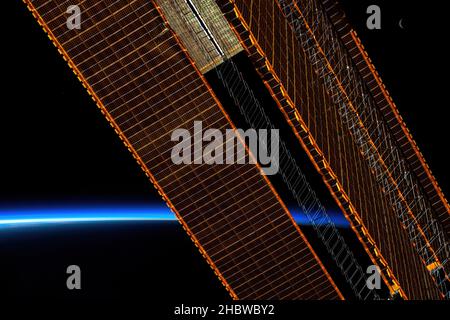La planète Terre de nuit de l'espace Banque D'Images
