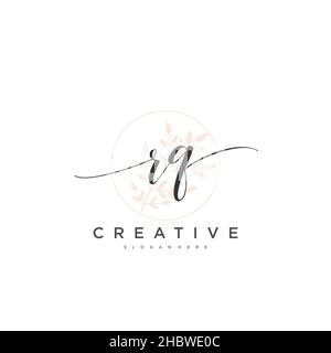 RQ écriture initiale modèle géométrique minimaliste logo art vectoriel, logo pour la beauté d'affaires, la mode, et d'autres art Illustration de Vecteur