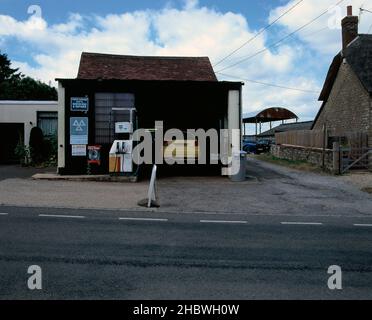 Station de remplissage à Hinton St Mary, Dorset, Royaume-Uni Banque D'Images