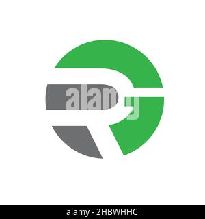 RG monogramme. Logo à base de lettres, style emblème. Illustration de Vecteur