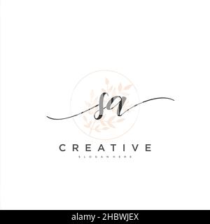 Sa écriture initiale géométrique minimaliste logo modèle art vectoriel, logo pour la beauté d'affaires, la mode, et d'autres art Illustration de Vecteur