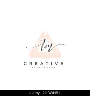 TM écriture initiale modèle géométrique minimaliste de logo art vectoriel, logo pour la beauté d'affaires, la mode, et d'autres art Illustration de Vecteur