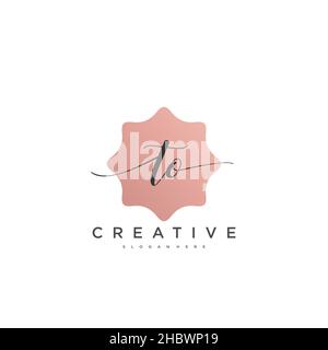 À l'écriture initiale modèle géométrique minimaliste de logo art vectoriel, logo pour la beauté d'affaires, la mode, et d'autres art Illustration de Vecteur