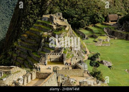 MACHU PICCHU, PÉROU - 9 MARS 2019 : visite des ruines du Machu Picchu Banque D'Images