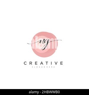 UG écriture initiale modèle géométrique minimaliste logo art vectoriel, logo pour la beauté d'affaires, la mode, et d'autres art Illustration de Vecteur