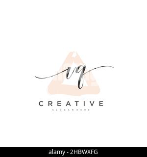 VQ écriture initiale modèle géométrique minimaliste logo art vectoriel, logo pour la beauté d'affaires, la mode, et d'autres art Illustration de Vecteur