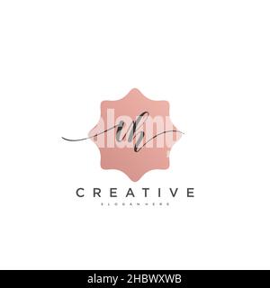 VH écriture initiale modèle géométrique minimaliste logo art vectoriel, logo pour la beauté d'affaires, la mode, et d'autres art Illustration de Vecteur