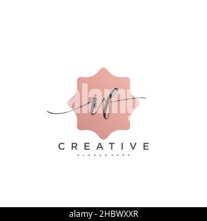 VF écriture initiale modèle géométrique minimaliste logo art vectoriel, logo pour la beauté d'affaires, la mode, et d'autres art Illustration de Vecteur