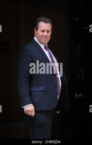 Mark Spencer, politicien du Parti conservateur britannique, whip en chef, ministre du gouvernement Johnson, Downing Street, Londres Banque D'Images