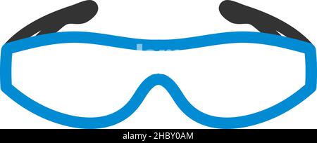 Icône lunettes de soleil de poker. Contour gras modifiable avec Color Fill Design. Illustration vectorielle. Illustration de Vecteur