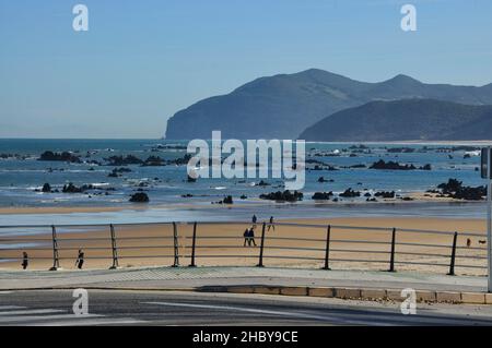 Playa de Trengandín à Noja, Espagne Banque D'Images