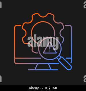 Icône de vecteur de gradient de gestion des menaces pour le thème sombre Illustration de Vecteur