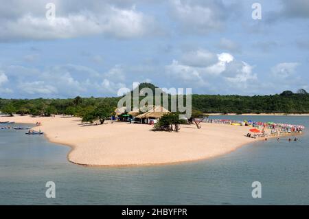 Alter do Chão, Brésil, 21 novembre 2021.Vue sur l'île de l'Amour à Alter do Chão, État de Pará, regio du nord Banque D'Images