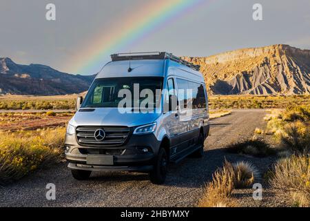Airstream Interstate 24X 4WD campervan; Thompson Springs; Utah; États-Unis Banque D'Images
