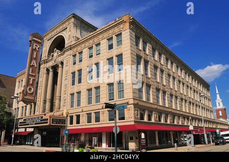 Joliet, Illinois, États-Unis.Le célèbre théâtre Rialto Square dans le centre-ville de Joliet.Le théâtre a été ouvert en 1926 Banque D'Images