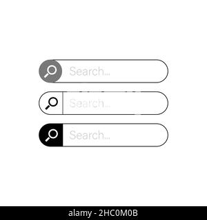 Barre de recherche avec icône et espace réservé.Élément de modèle HTML.Interface utilisateur pour le site Web et l'application.Illustration vectorielle. Illustration de Vecteur