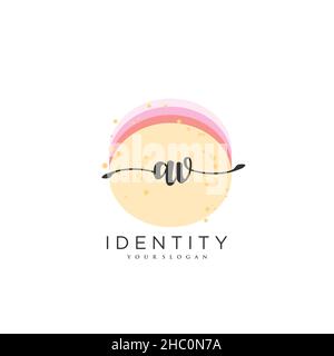 AV Handwriting logo vector art de la signature initiale, mariage, mode, bijoux, boutique,floral et botanique avec modèle créatif pour n'importe quelle entreprise Illustration de Vecteur