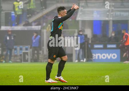 Milan, Italie.22nd décembre 2021.Lautaro Martinez (FC Inter) pendant Inter - FC Internazionale vs Torino FC, football italien série A match à Milan, Italie, décembre 22 2021 crédit: Independent photo Agency/Alay Live News Banque D'Images