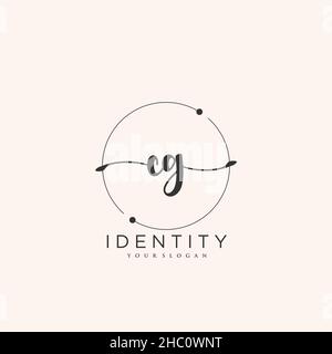 CG Handwriting logo vecteur art de la signature initiale, mariage, mode, jowerly, boutique,floral et botanique avec modèle créatif pour n'importe quelle entreprise Illustration de Vecteur