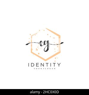 CG Handwriting logo vecteur art de la signature initiale, mariage, mode, jowerly, boutique,floral et botanique avec modèle créatif pour n'importe quelle entreprise Illustration de Vecteur
