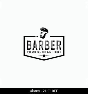 Design minimaliste avec logo « MAGASIN DE COIFFURE » Illustration de Vecteur