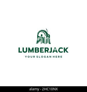Design minimaliste AVEC logo vert EN FORME DE CRIC Illustration de Vecteur
