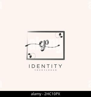 EP Handwriting logo vector art de la signature initiale, mariage, mode, bijoux, boutique,floral et botanique avec modèle créatif pour n'importe quelle entreprise Illustration de Vecteur