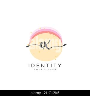 EX Handwriting logo vector art de la signature initiale, mariage, mode, bijoux, boutique,floral et botanique avec modèle créatif pour n'importe quelle entreprise Illustration de Vecteur