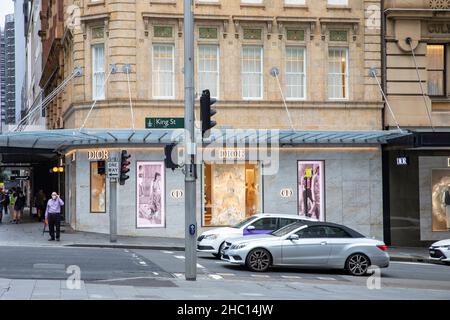 Maison de luxe et de mode Dior, magasin dans le centre-ville de Sydney, Nouvelle-Galles du Sud, Australie Banque D'Images