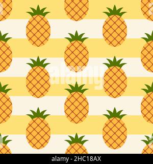 Motif ananas.Fond sans coutures ananas Banque D'Images