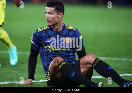 23th novembre 2021 ; Estadio la Ceramica, Vila Real, Espagne ; Ligue des champions de l'UEFA,Villarreal CF Manchester United; Cristiano Ronaldo de Manchester Uni Banque D'Images