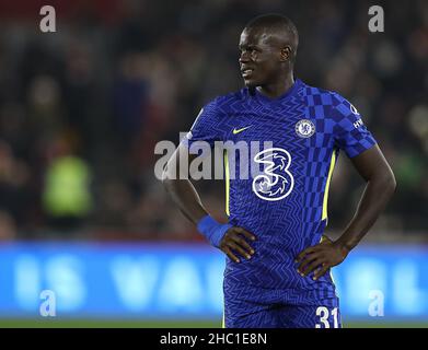 Londres, Angleterre, 22nd décembre 2021.Malang Sarr de Chelsea pendant le match de la Carabao Cup au Brentford Community Stadium, Londres.Le crédit photo devrait se lire: Paul Terry / Sportimage Banque D'Images