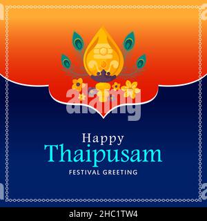 Happy Thaipusam carte Nouveau Design 2022 Banque D'Images