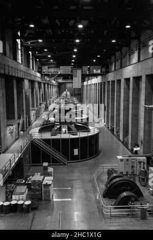 BARRAGE HOOVER, États-Unis - 15 SEPTEMBRE 2019 : turbines électriques de l'usine du barrage Hoover, États-Unis Banque D'Images