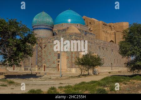 Mausolée de Khoja Ahmed Yasawi au Turkestan, Kazakhstan Banque D'Images