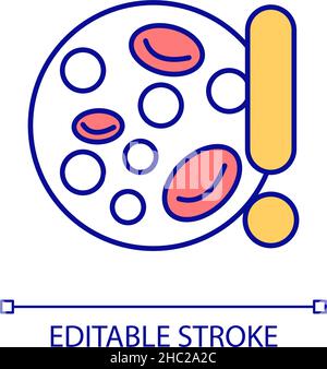 Icône de couleur RVB anémie Illustration de Vecteur