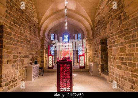 BAKOU, AZERBAÏDJAN - 8 JUIN 2018 : intérieur du palais des Shirvanshahs à Bakou, Azerbaïdjan Banque D'Images