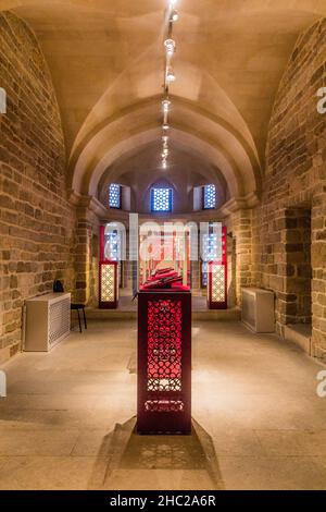 BAKOU, AZERBAÏDJAN - 8 JUIN 2018 : intérieur du palais des Shirvanshahs à Bakou, Azerbaïdjan Banque D'Images