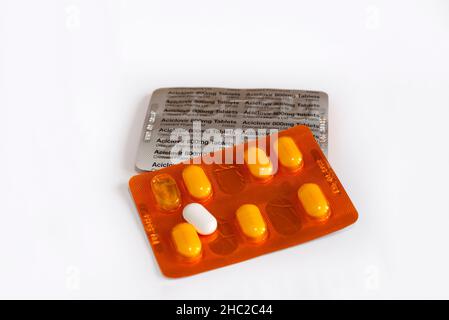 Acliclovir médicament antiviral. Banque D'Images