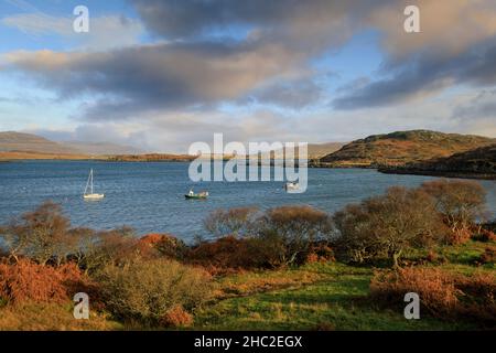 Loch na Lathaich sur le Ross de Mull. Banque D'Images