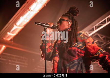 Little Simz en concert, Liverpool décembre 2021 Banque D'Images