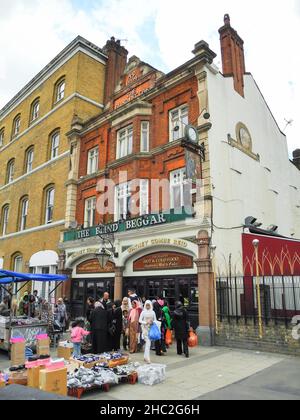 Le mendiant aveugle public house, Whitechapel, Whitechapel Road, Shadwell, London, E1, UK Banque D'Images