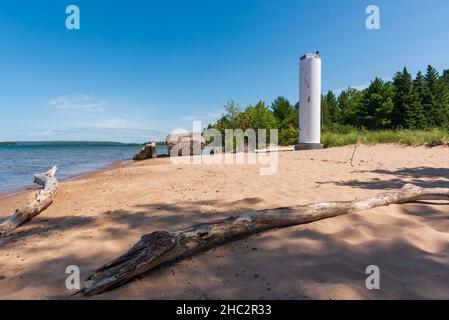 Grand Island Harbour Front Range Light on Bay Furnace Banque D'Images