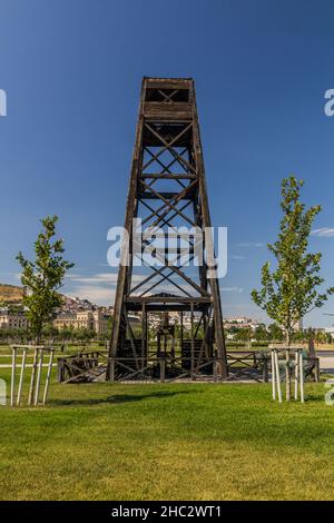 Le premier puits de pétrole foré industriellement au monde à partir de 1846, situé à Bakou, en Azerbaïdjan Banque D'Images